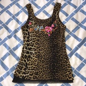 Jean Paul Gaultier leopard print tank top